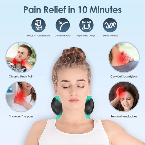 Trigger Point Massager Cervical Traction Device & Back Stretcher for TMJ Pain Relief Relaxer for Neck and Shoulder