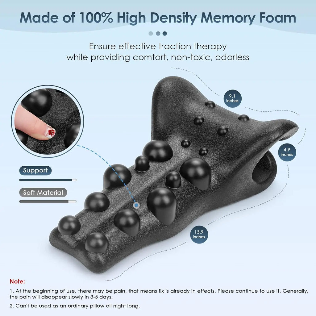 Trigger Point Massager Cervical Traction Device & Back Stretcher for TMJ Pain Relief Relaxer for Neck and Shoulder