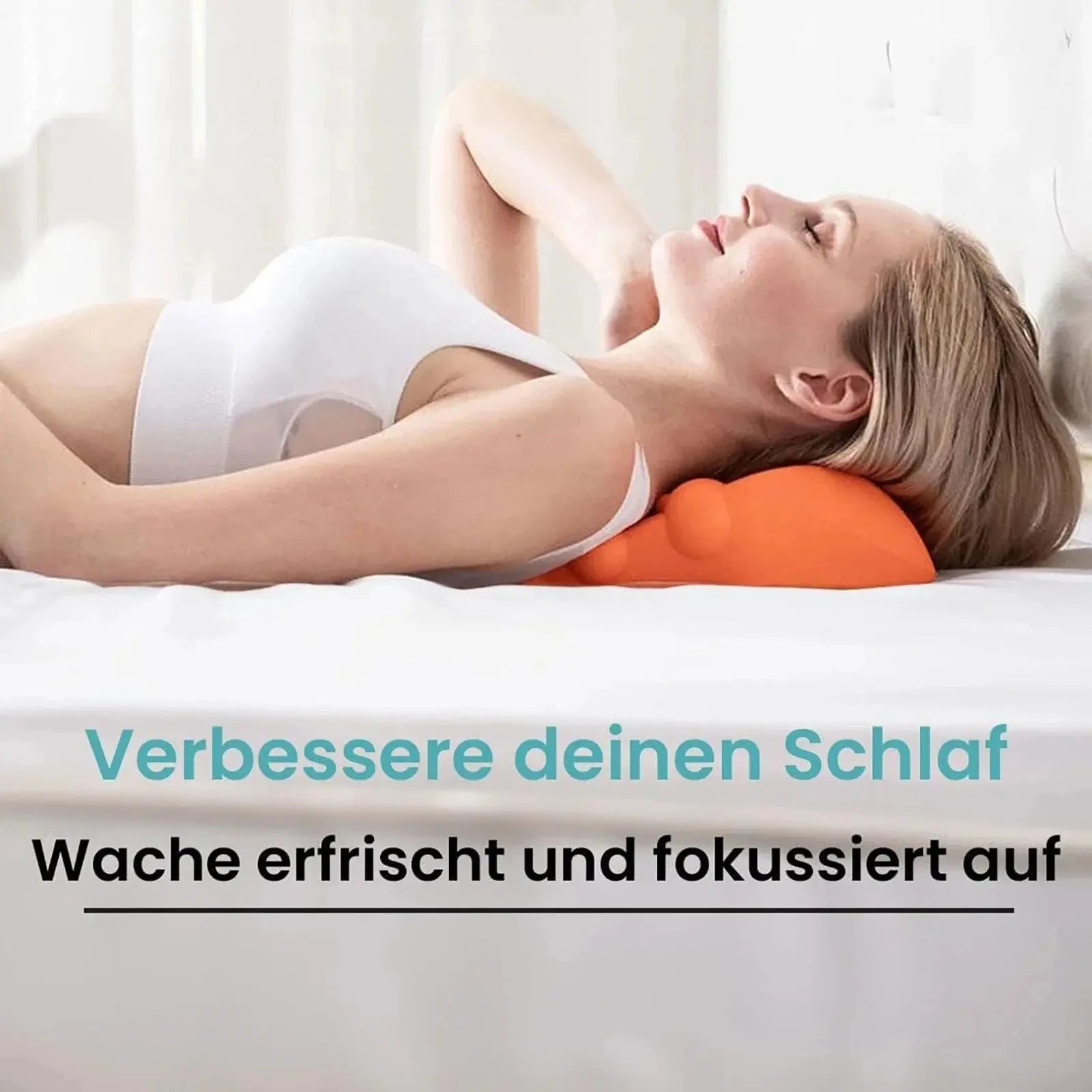 EVA Cervical Spine Support Massage Pillow - in use