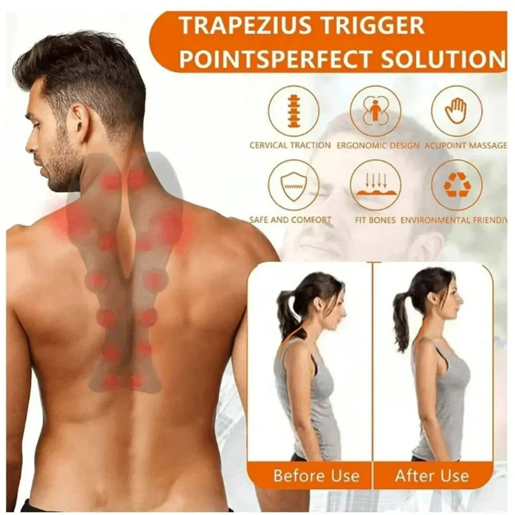 EVA Cervical Spine Support Massage Pillow - angle shot