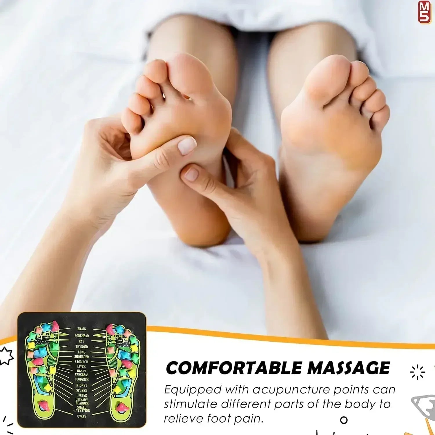 Fingerpressure Board Foot Foot Massage Pad Health Walk Foot Pressure Board Foot Massage Pad Relief Pain Relax Massage Pad