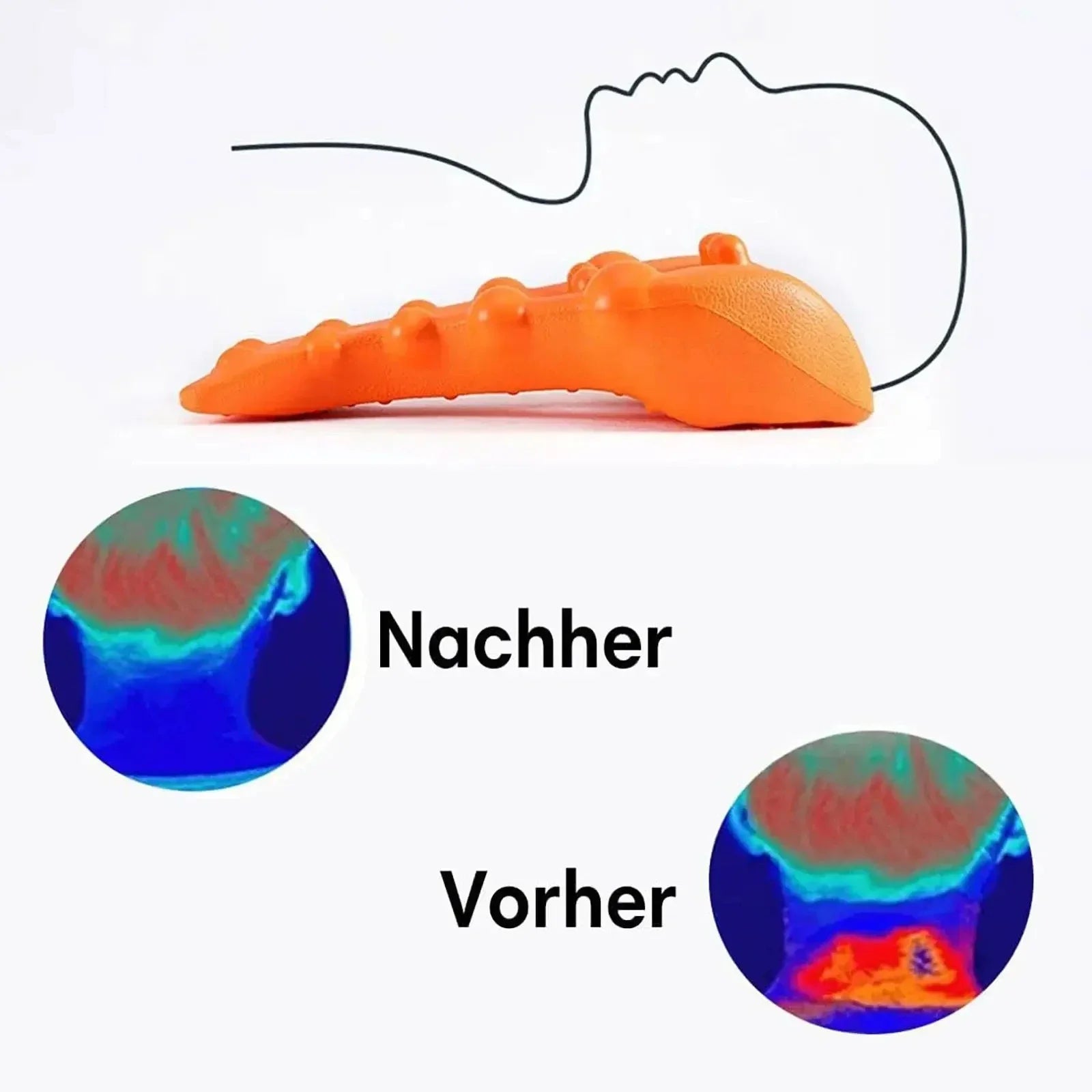 EVA Cervical Spine Support Massage Pillow - additional angle