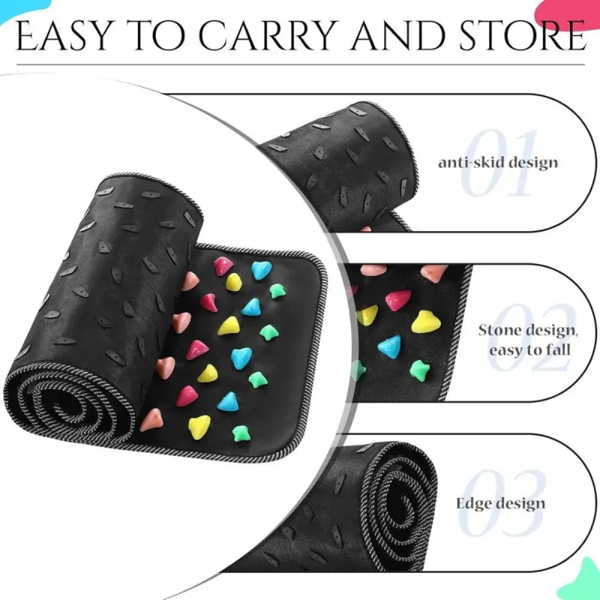 Reflexology Foot Massage Mat - rolled up